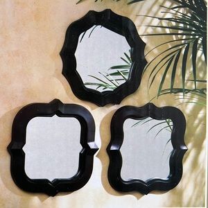 Set of three wall mirrors